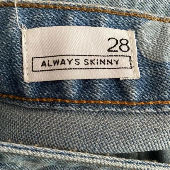 Gap 1969 Always Skinny Polka Dot Distressed Skinny Jeans 28 - Picture 5 of 6